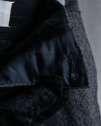 "Maison Martin Margiela" Geometric pattern high waist slim slacks