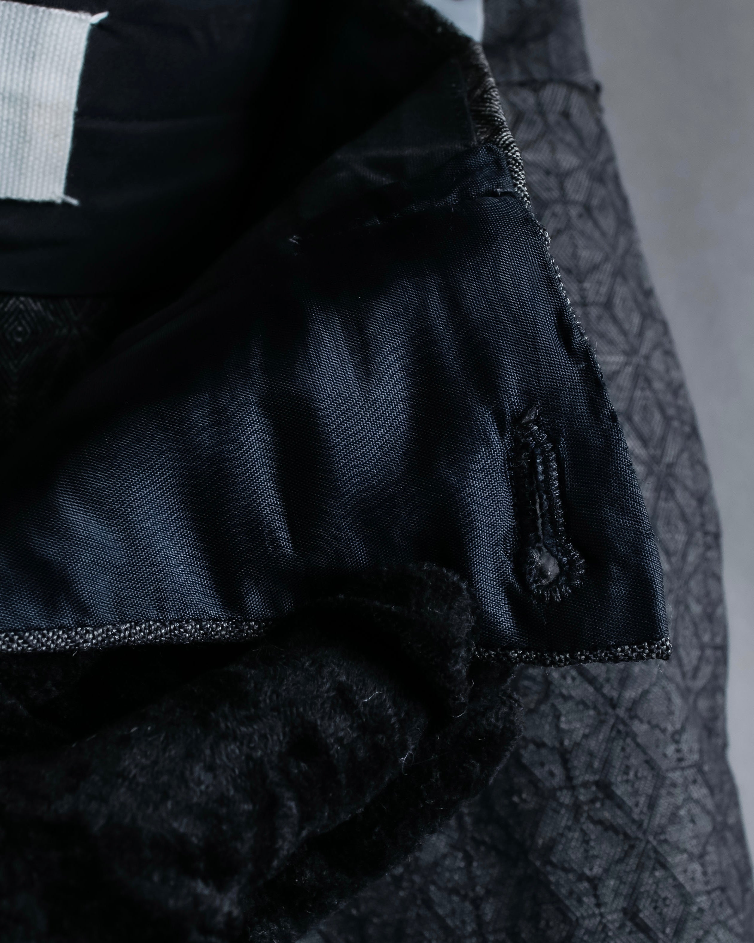 "Maison Martin Margiela" Geometric pattern high waist slim slacks