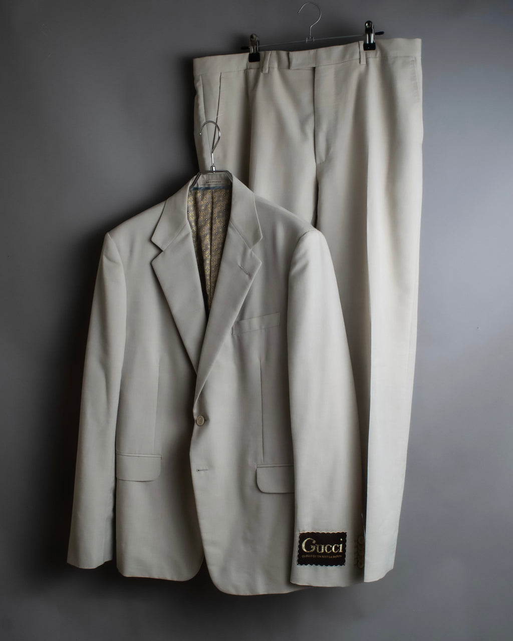 "GUCCI" 21SS Label attached single 2B tailored jacket setup