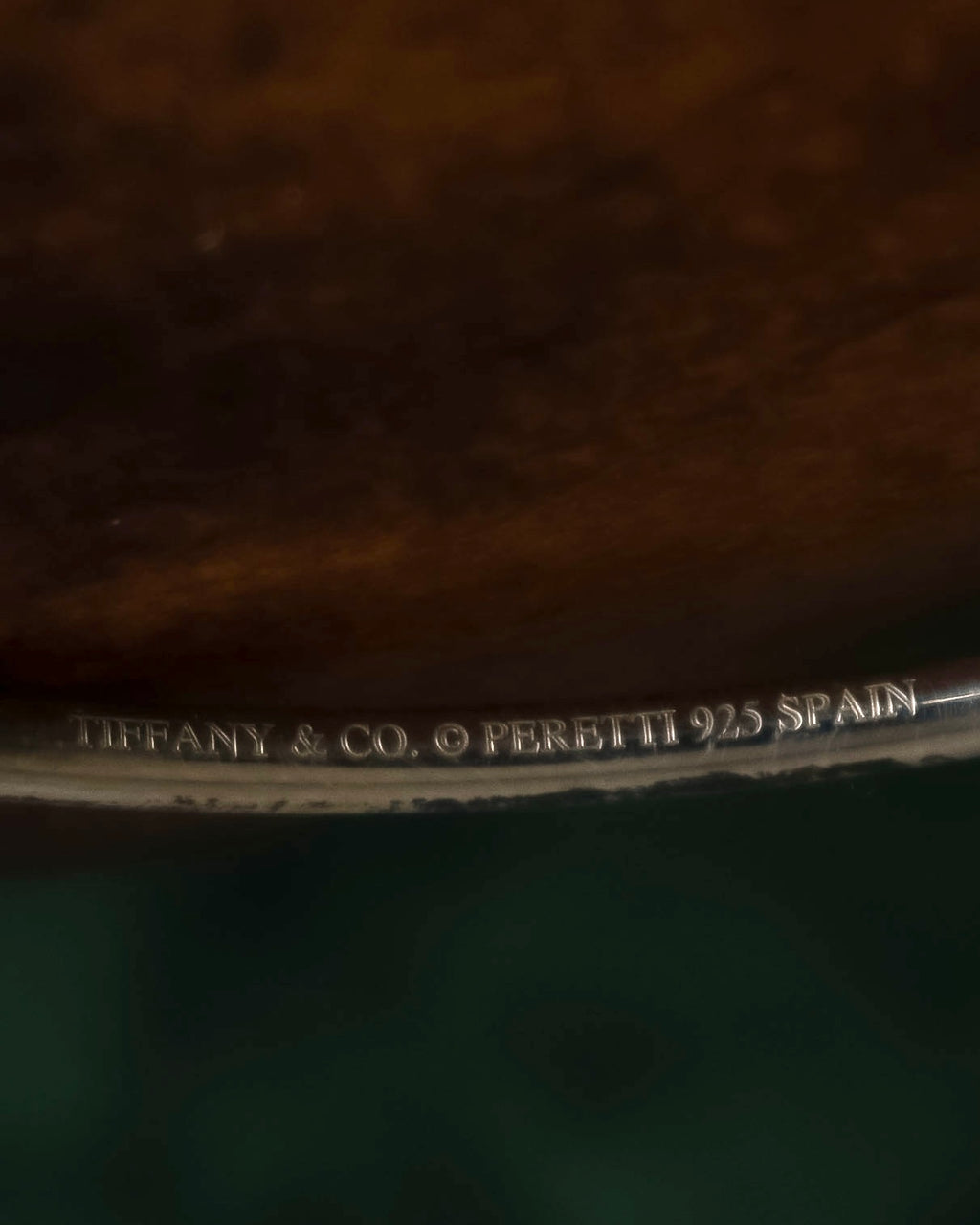 "Tiffany&Co" Elsa Peretti teardrop silver bangle
