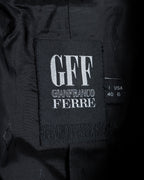"GIANFRANCO FERRE" Multiple button sequences shaped long coat