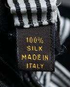 "LOUIS VUITTON" Black＆white color striped bow tie