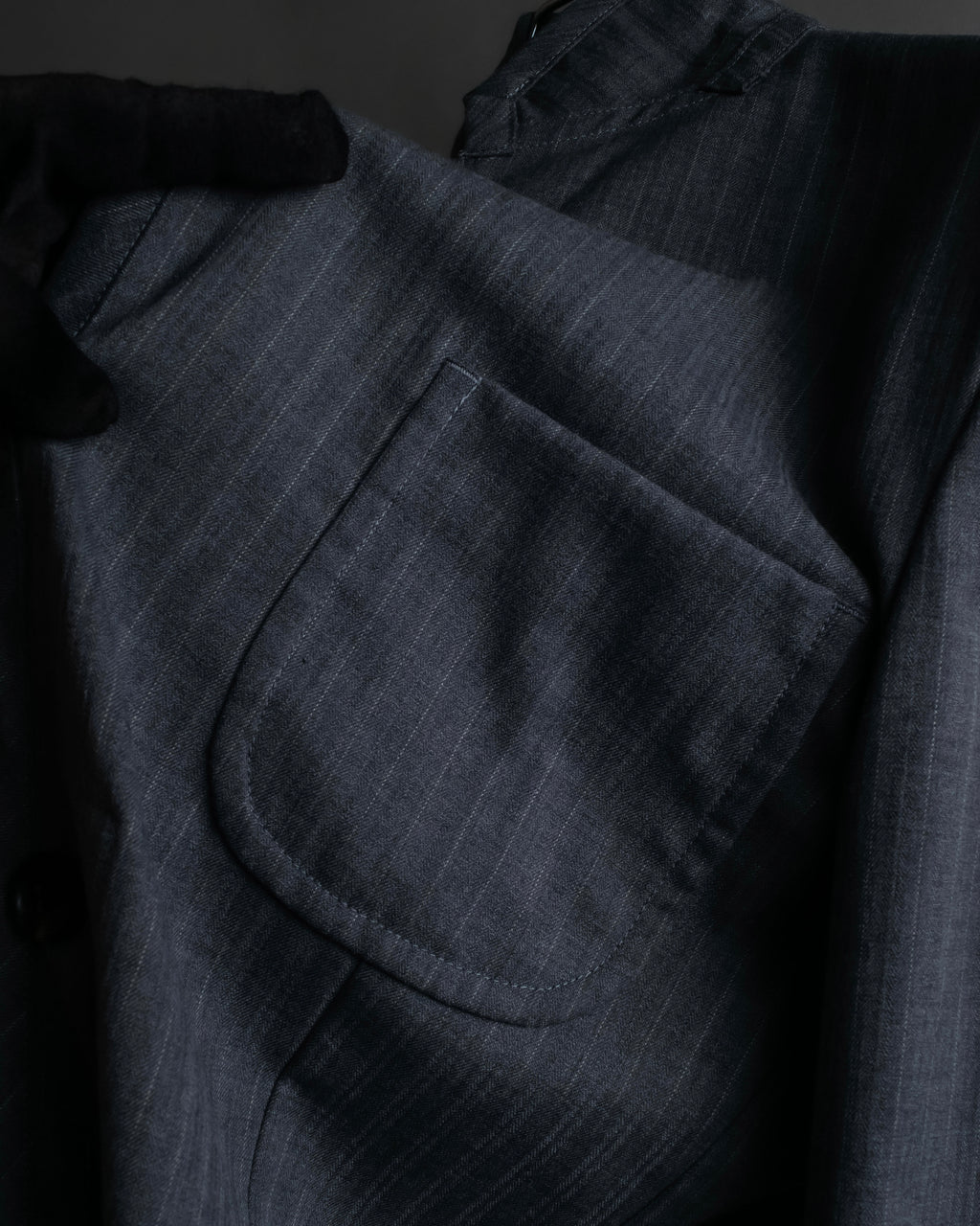 "COMME des GARCONS HOMME PLUS" 14SS modified lapel design striped jacket