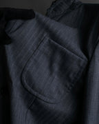 "COMME des GARCONS HOMME PLUS" 14SS modified lapel design striped jacket