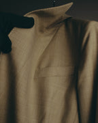 -SPECIAL- "HERMÈS" 90's-00's Wool silk tailored asymmetrical setup suit