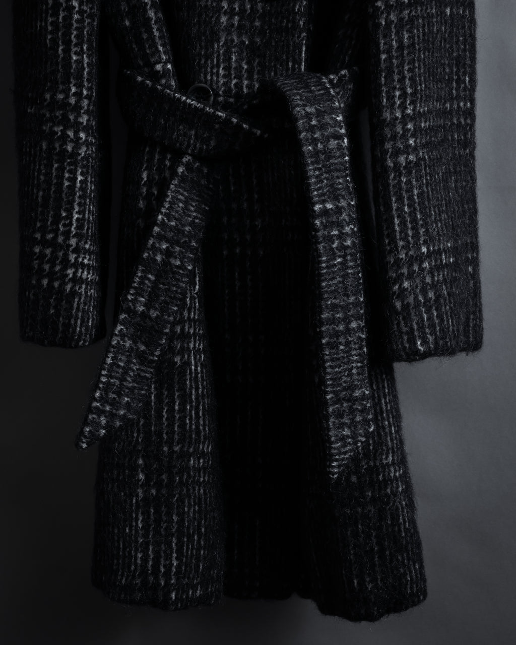 “MAX&Co.” Double-breasted houndstooth tweed coat