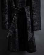 “MAX&Co.” Double-breasted houndstooth tweed coat