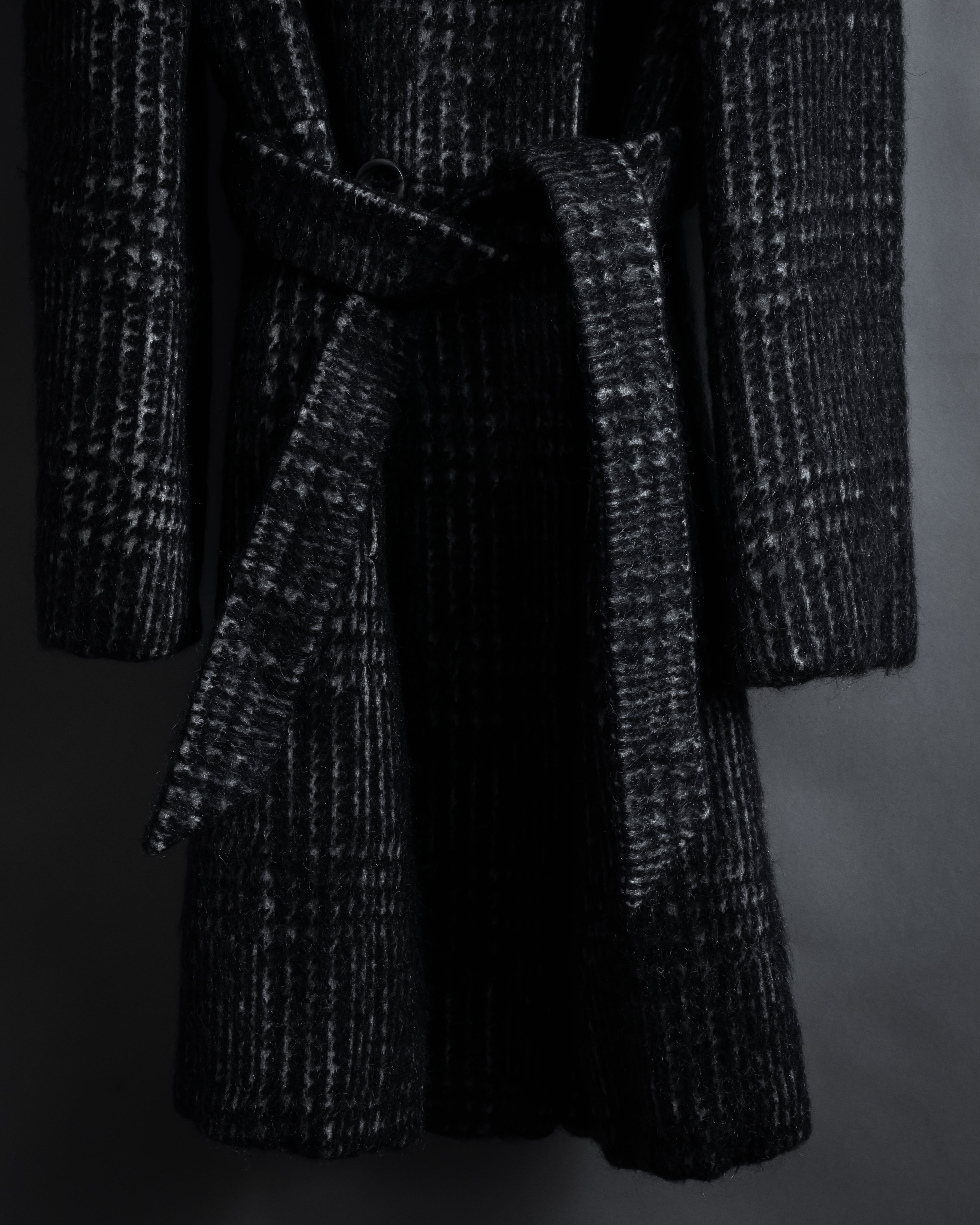 “MAX&Co.” Double-breasted houndstooth tweed coat