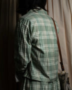 "BURBERRYS" Mint green check pattern skirt type set up