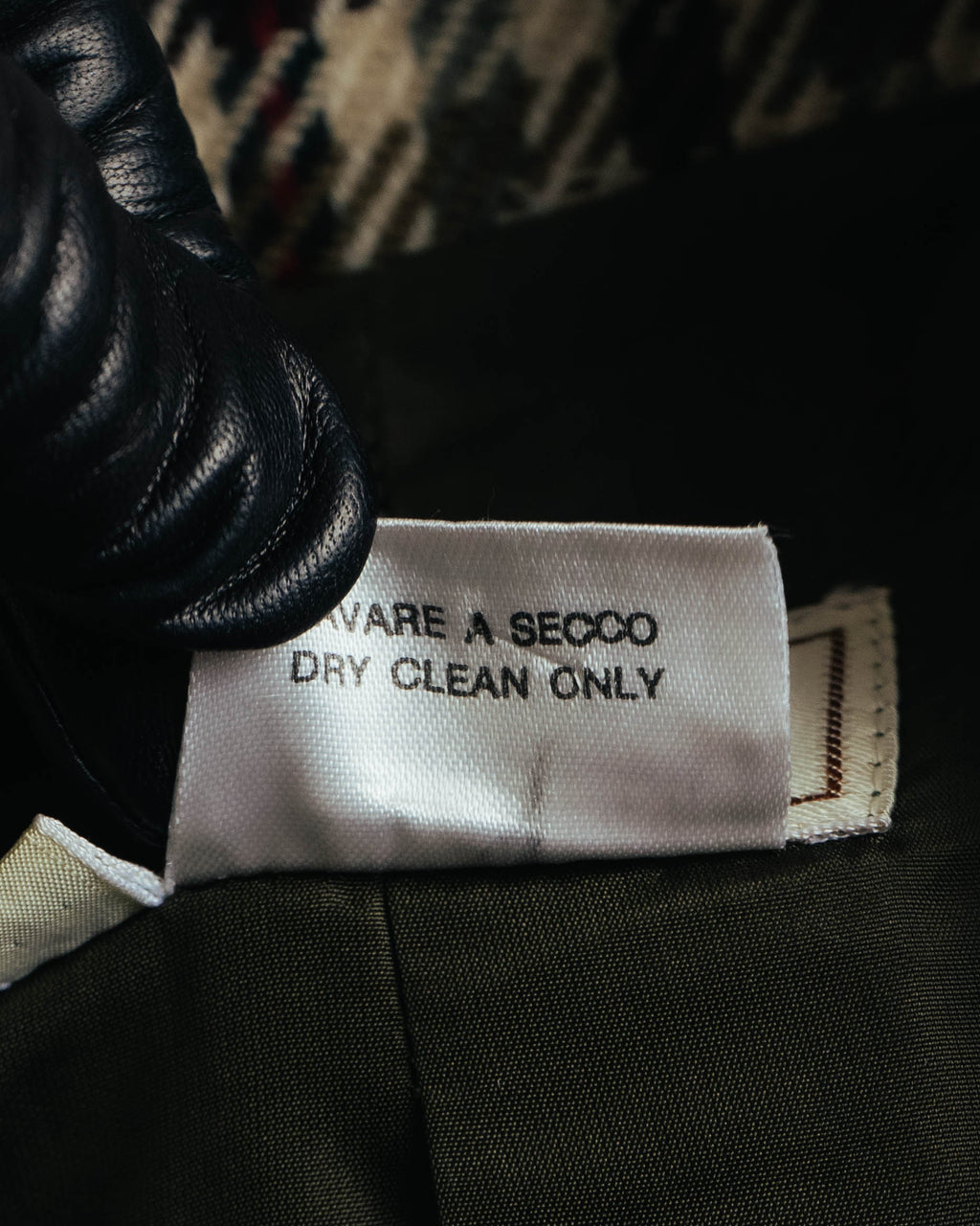 "GUCCI" 80's-early 90's Checked wool cashmere double-breasted jacket