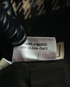 "GUCCI" 80's-early 90's Checked wool cashmere double-breasted jacket