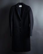 "GUCCI" Michele period linear silhouette wool chester coat