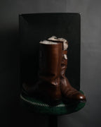 "GUCCI" 90’s-00’s shearling lined engineer boots