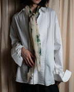 "Christian Dior" Pintuck design wide spread collar dress shirt