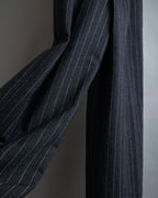 "BALENCIAGA" Side zipper design striped slacks