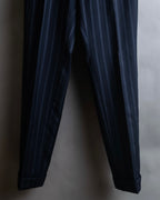 "GUCCI" Notch drop shaped tailored jacket & tapered silhouette slacks stripe set up