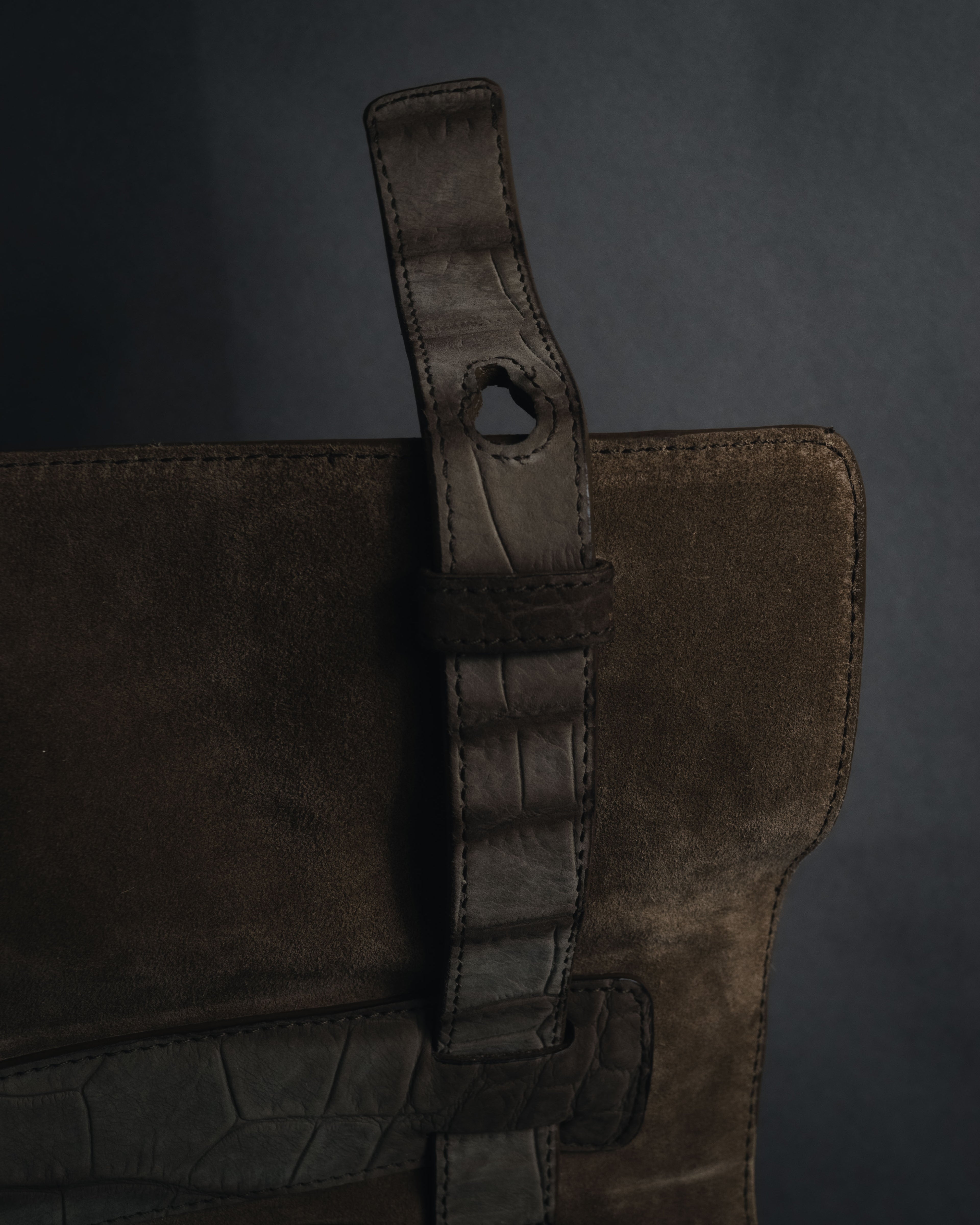 –SPECIAL– "YVES SAINT LAURENT"
2008-2012 Croc embossed suede muse two bag