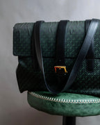 "LOEWE" Anagram pattern combination leather shoulder bag
