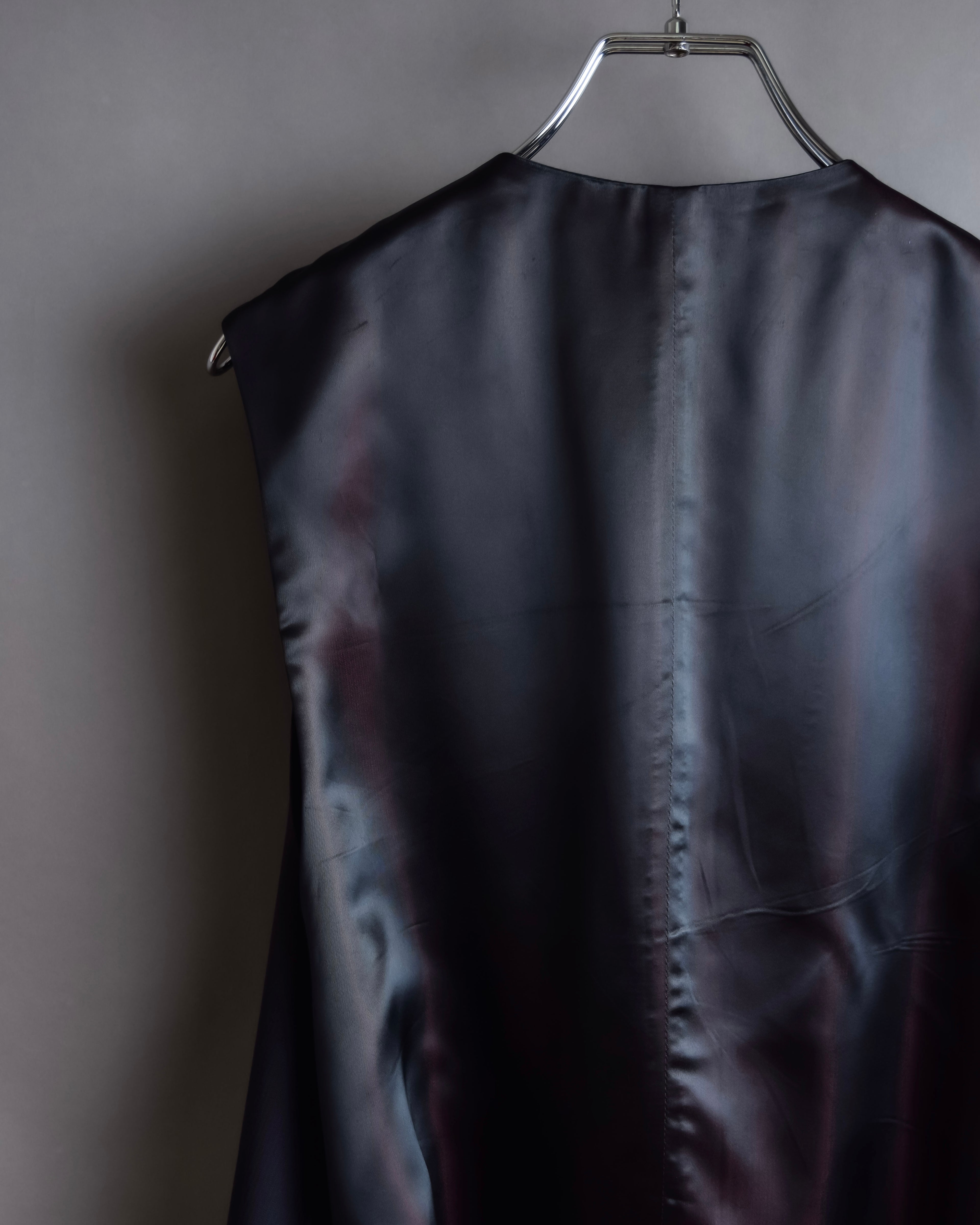 "GIORGIO ARMANI" Deep satin backed tailored wool vest