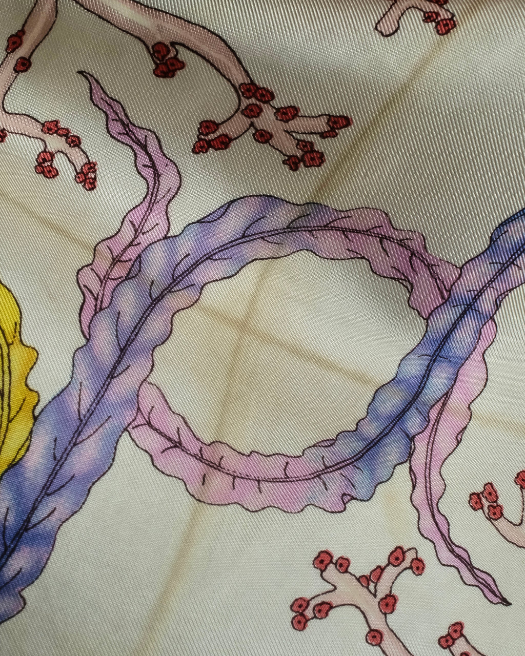 "GUCCI" Seascape motif silk scarf