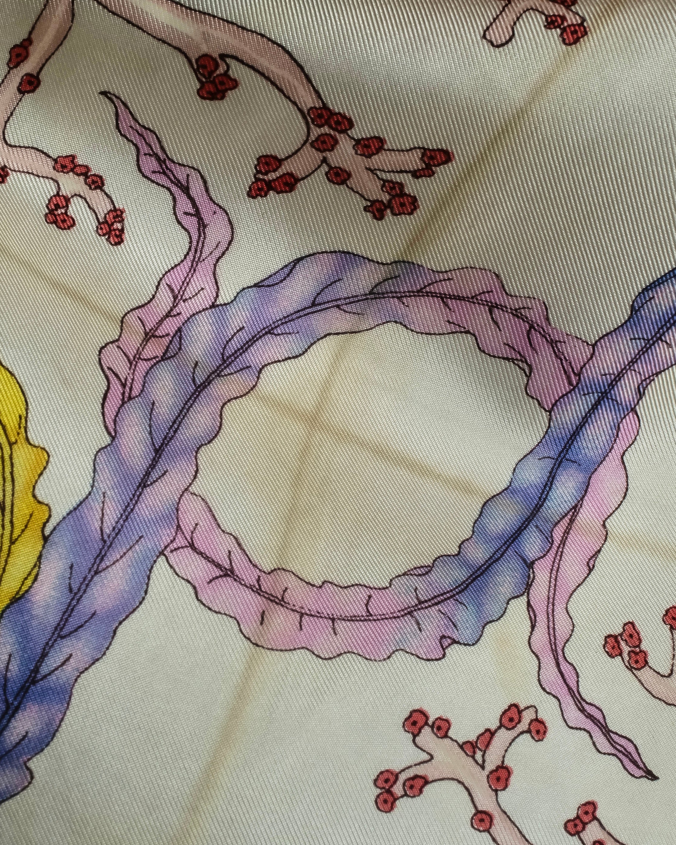 "GUCCI" Seascape motif silk scarf