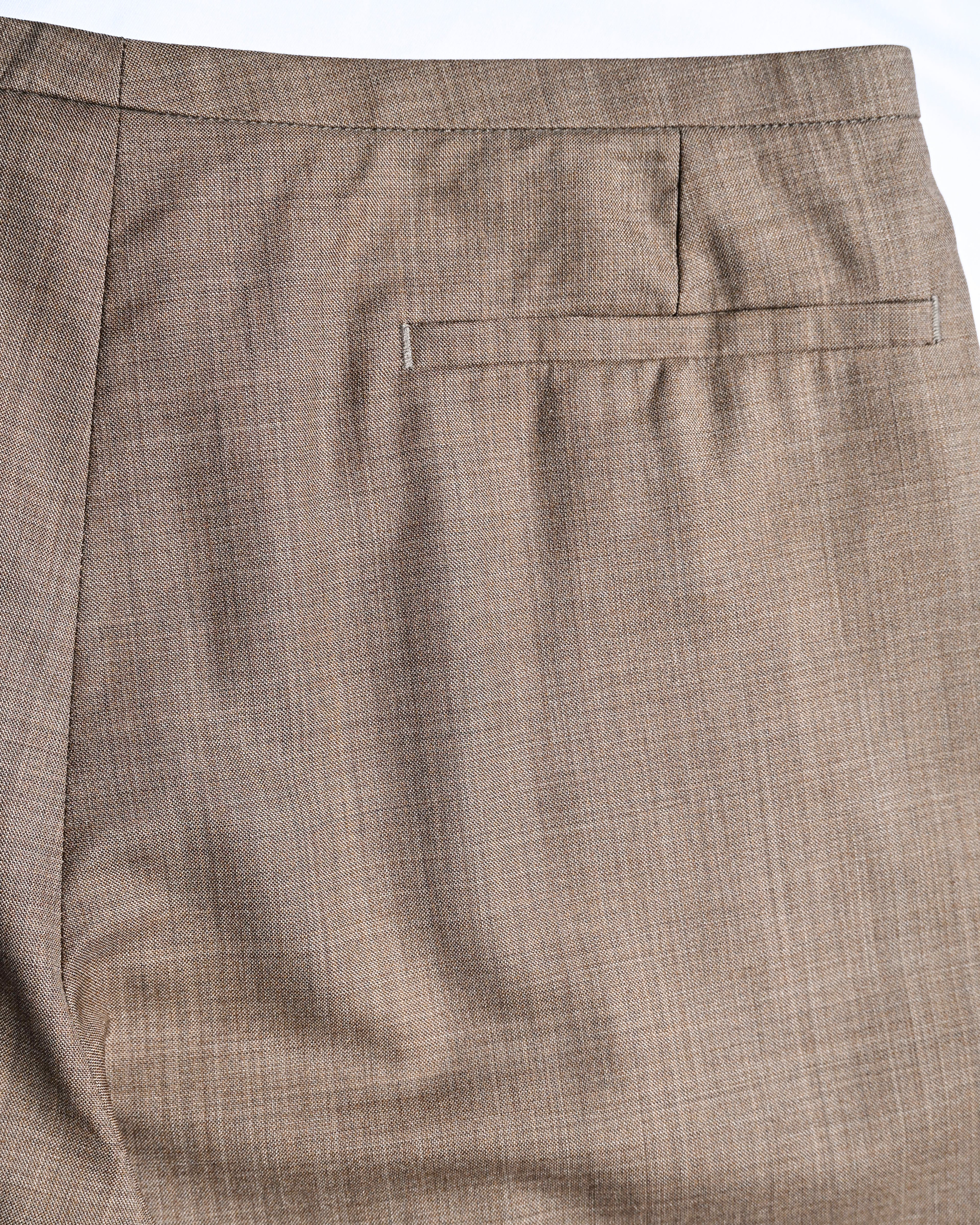 Hermes/ Silk Blended Waist Belt Shorts Brown