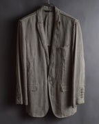 "Dolce & Gabbana" Raw edge frayed linen tailored jacket