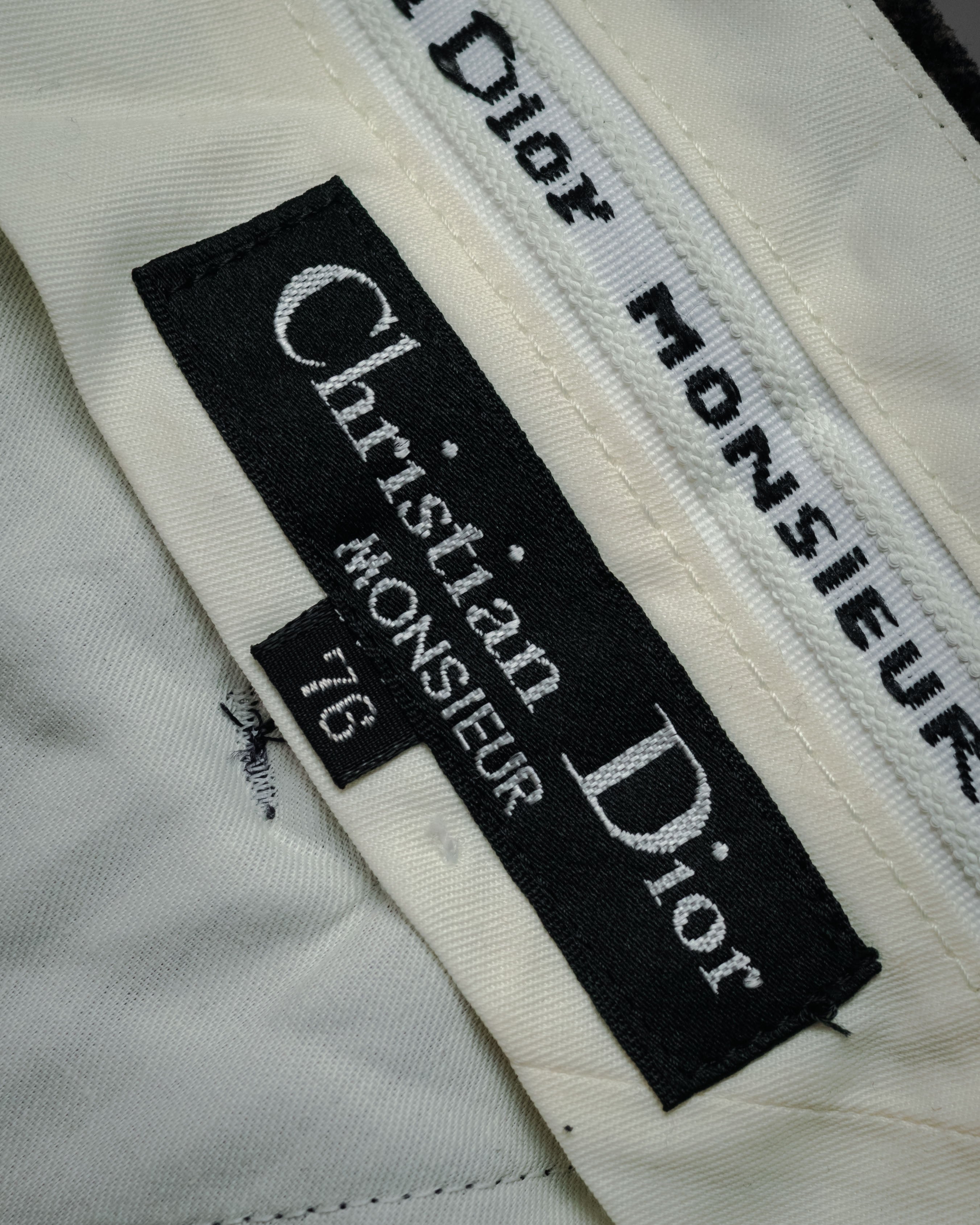 “Christian Dior MONSIEUR” 80’s-90’s Velour two tuck wide trousers
