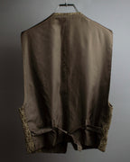 "ISSEY MIYAKE" Brushed texture 5-buttons vest