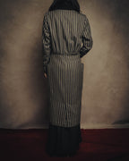 -SPECIAL- “GUCCI” 80’s-90’s Textured striped shawl collar long coat