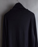 "DIOR" Edith Slimane period double high neck processing knit