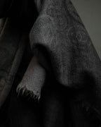 "CHANEL" Logo engraved design cashmere super large stole