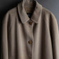 "BURBERRY" Angora mix mid length stand up collar coat