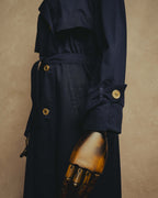 "CELINE" 70's-90's Classic belted trench coat