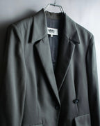 "MM6 MAISON MARGIELA" Wrap front oversized tailored jacket