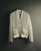 “THOM BROWNE” 2010's Sheer tulle tricolor cardigan