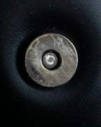 "Charles Jourdan" Logo half-moon metal plate design leather hand bag