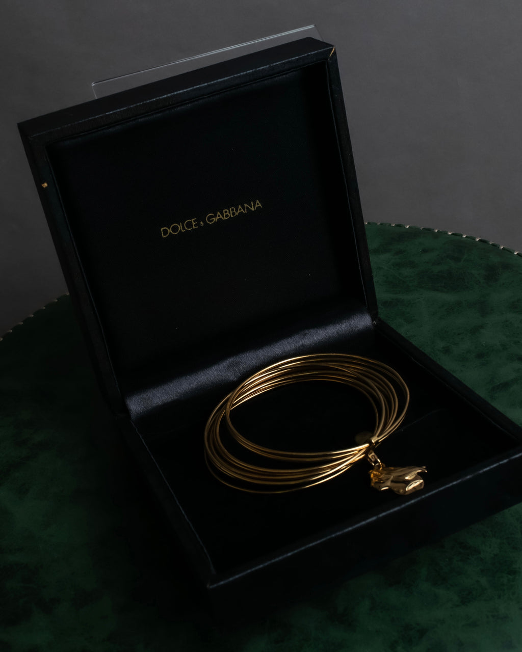"Dolce & Gabbana" Ultra-thin wire layered gold metal bangle