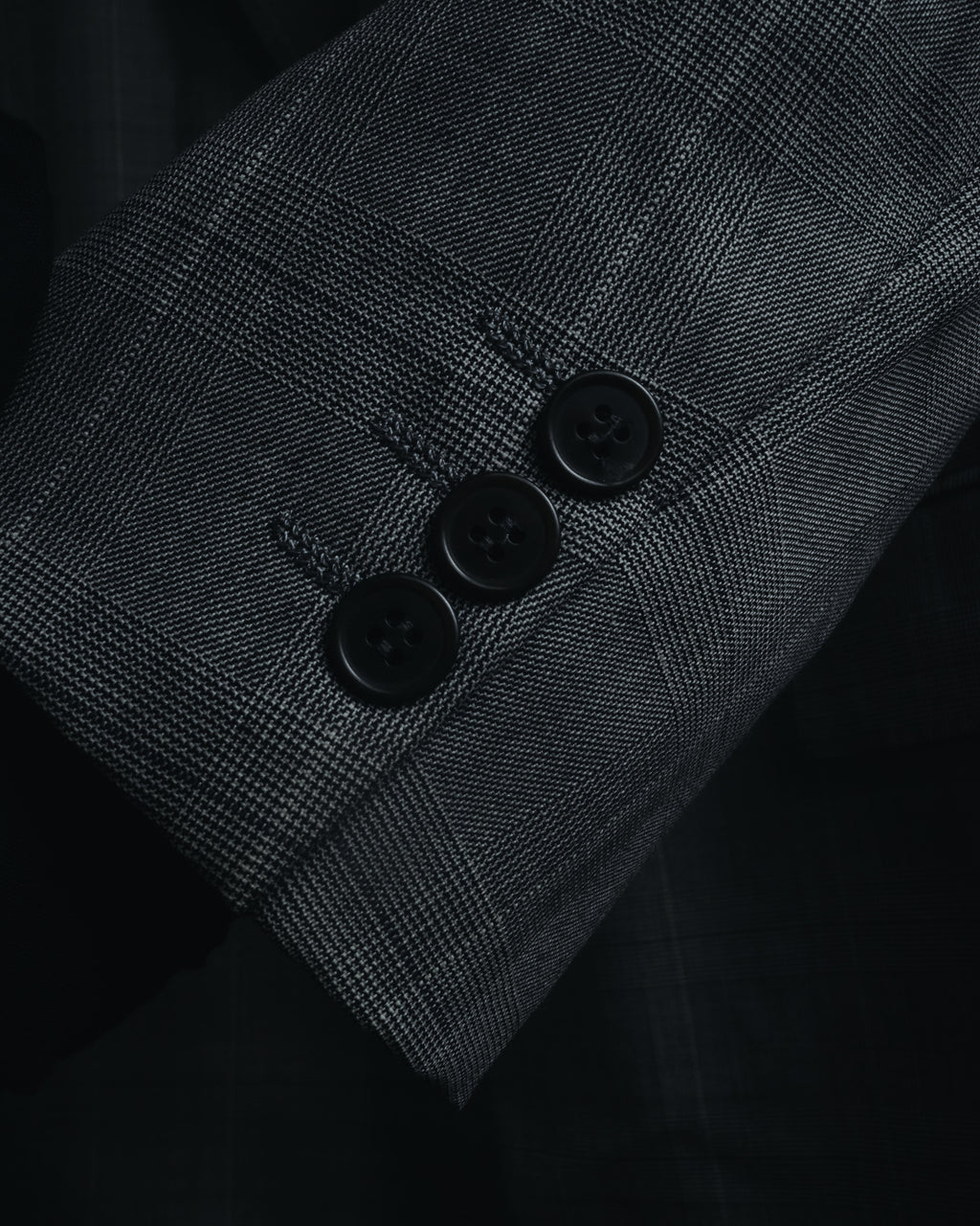 "YVES SAINT LAURENT" 80’s-90’s glen check tailored suit set