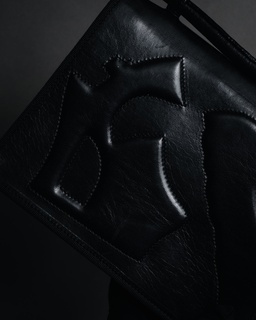 "Salvatore Ferragamo" 90’s-00’s Archive shoe motif embossed leather mini bag