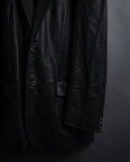 "HUGO BOSS" Oversized calf leather tailored jacket