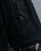 "ISAAC SELLAM" Cut-off design belted leather jacket