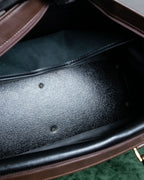 "BURBERRYS" Multi color check pattern canvas leather combination boston bag