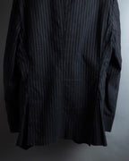 "Dolce & Gabbana" Collar switching design pinstripe pattern tailored jacket