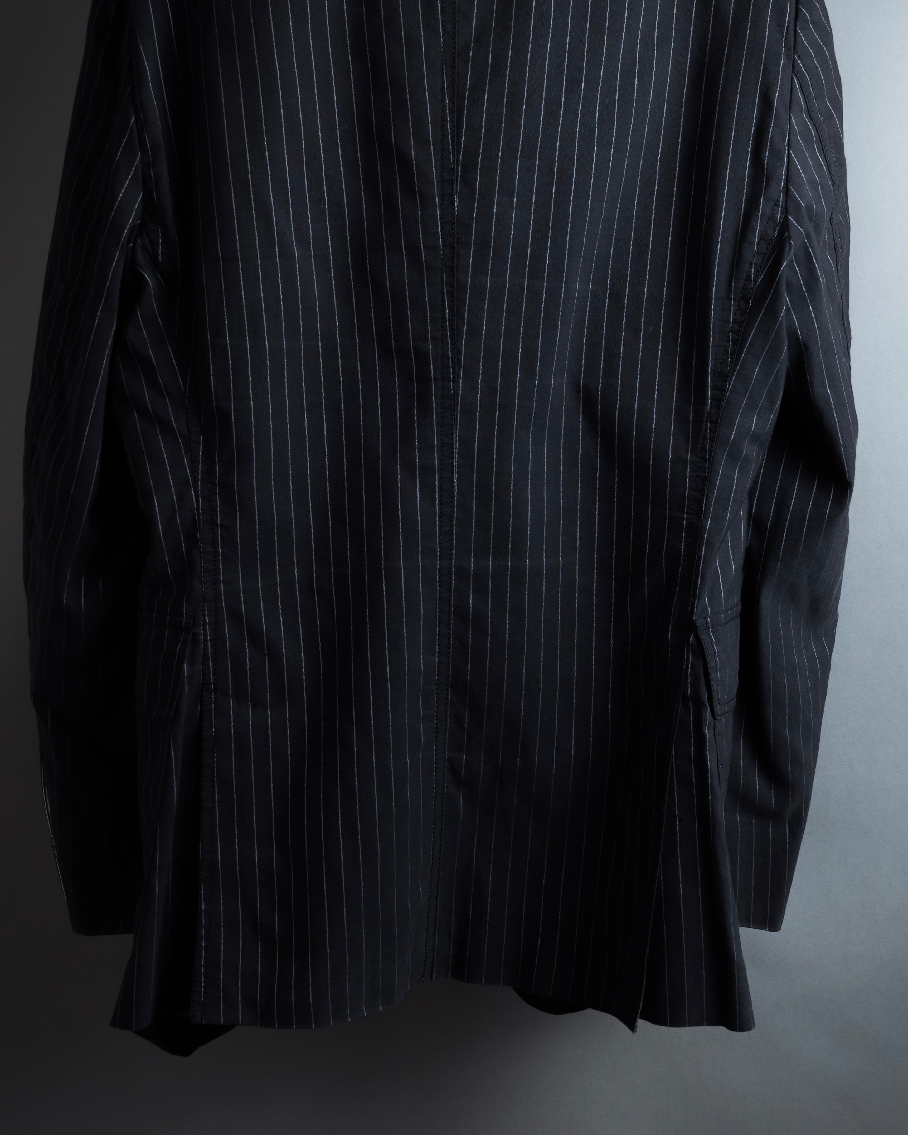 "Dolce & Gabbana" Collar switching design pinstripe pattern tailored jacket