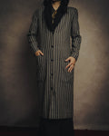 -SPECIAL- “GUCCI” 80’s-90’s Textured striped shawl collar long coat
