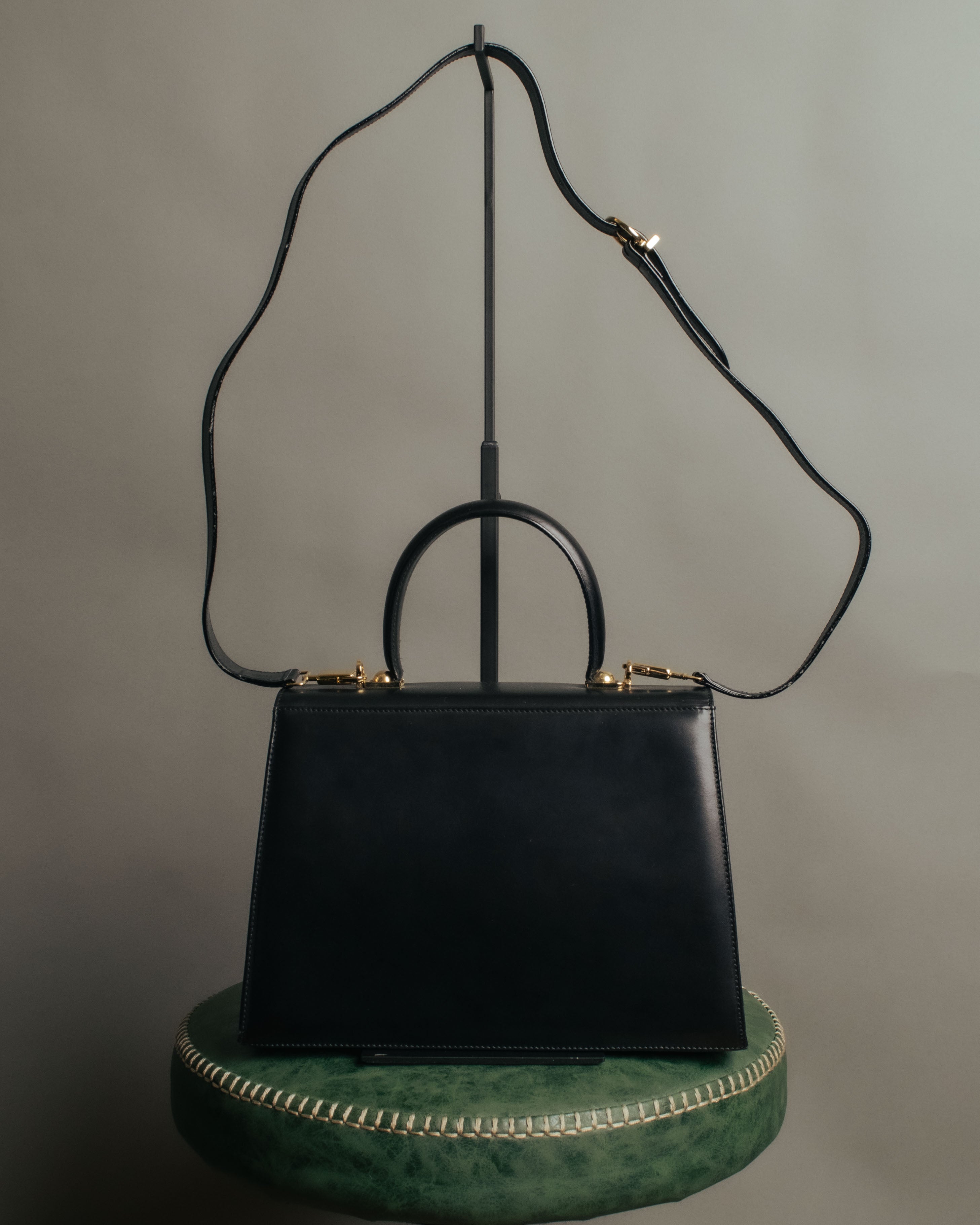 “Salvatore Ferragamo” 90’s-00’s Gancini top handle box calf bag