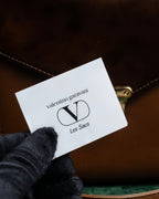 "Valentino Garavani" Leather combination design gold parts shoulder bag