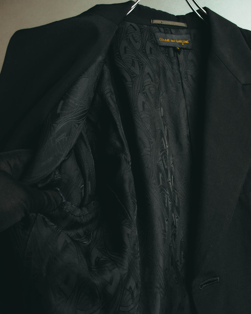 “COMME des GARCONS” 90’s black tailored long coat
