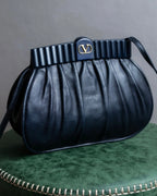 "VALENTINO" Gathered design rounded silhouette shoulder bag